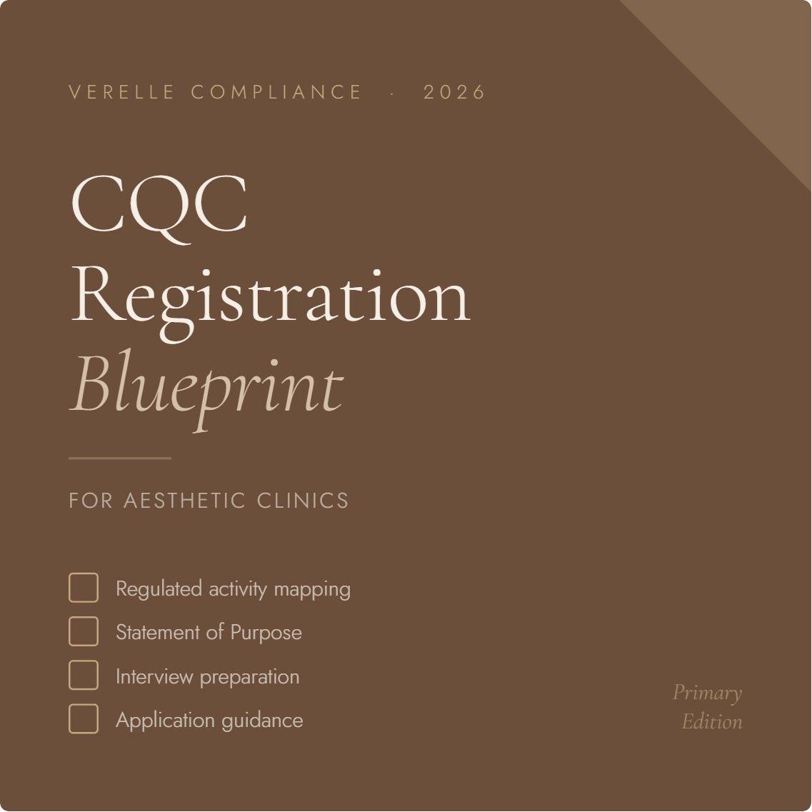 CQC Registration Blueprint™ for Aesthetic Clinics