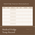 Medical Fridge Temperature Monitoring Record | CQC & Medicines Management Template